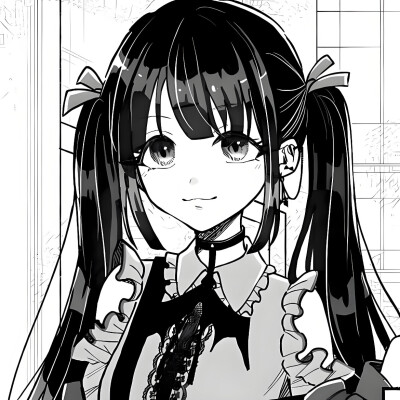 黑白漫画/女生头像