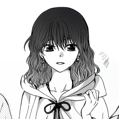 黑白漫画/女生头像