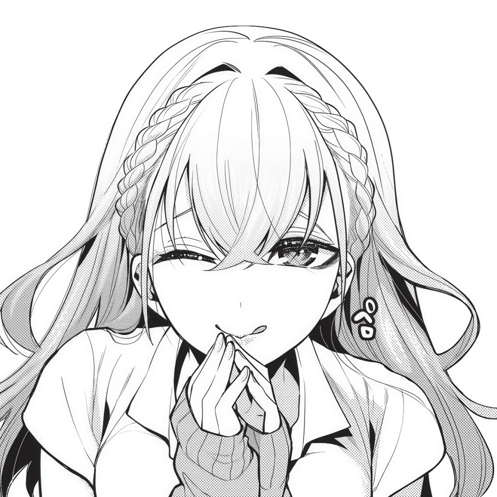 黑白漫画/女生头像
