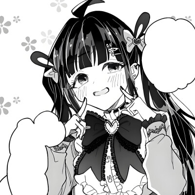 黑白漫画/女生头像