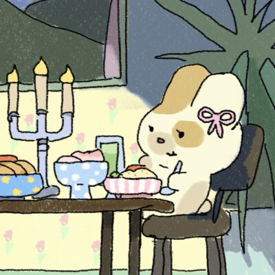 情侣头像可爱手绘卡通