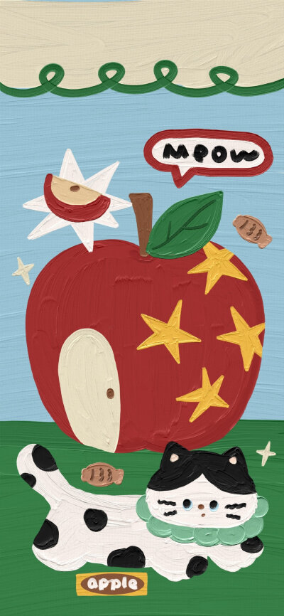 油画涂鸦插画壁纸