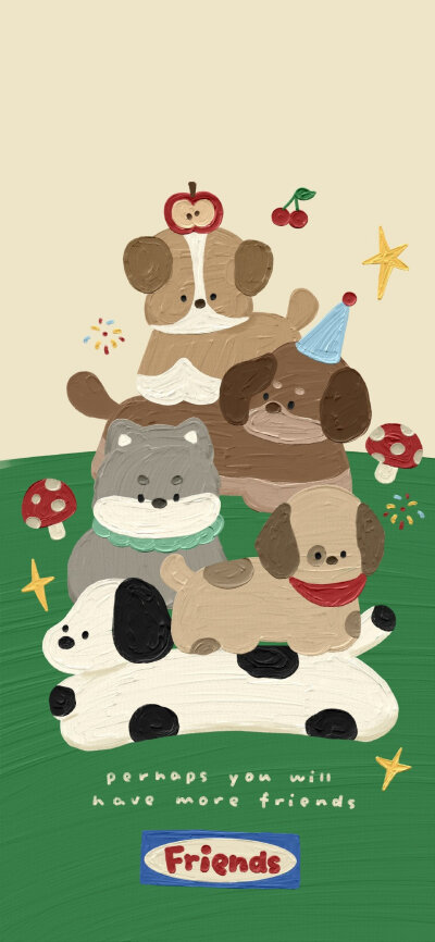 油画涂鸦插画壁纸
