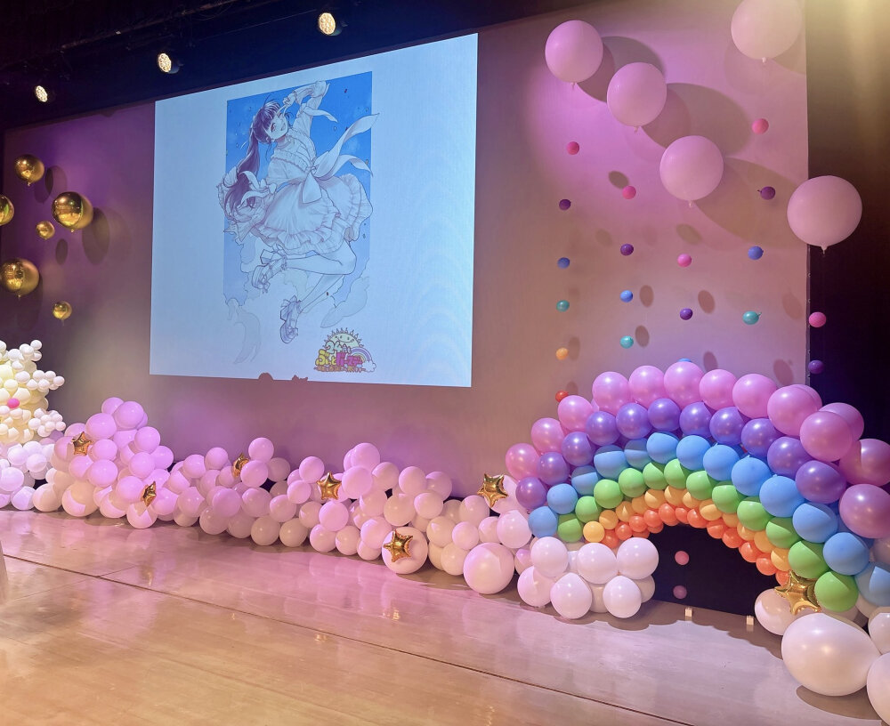 结那生日会的返图，参加结那生日的会有小花、kankan