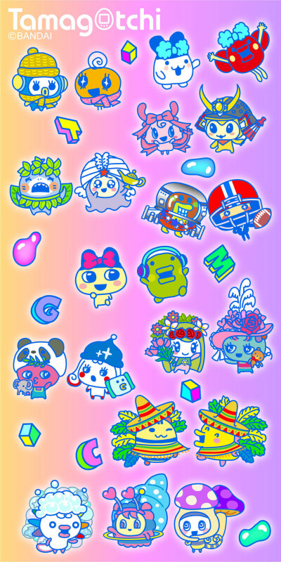 iphone拓麻歌子可爱锁屏壁纸 丨手机壁纸丨卡通壁纸丨套图壁纸壁纸丨套图丨少女心壁纸|ins