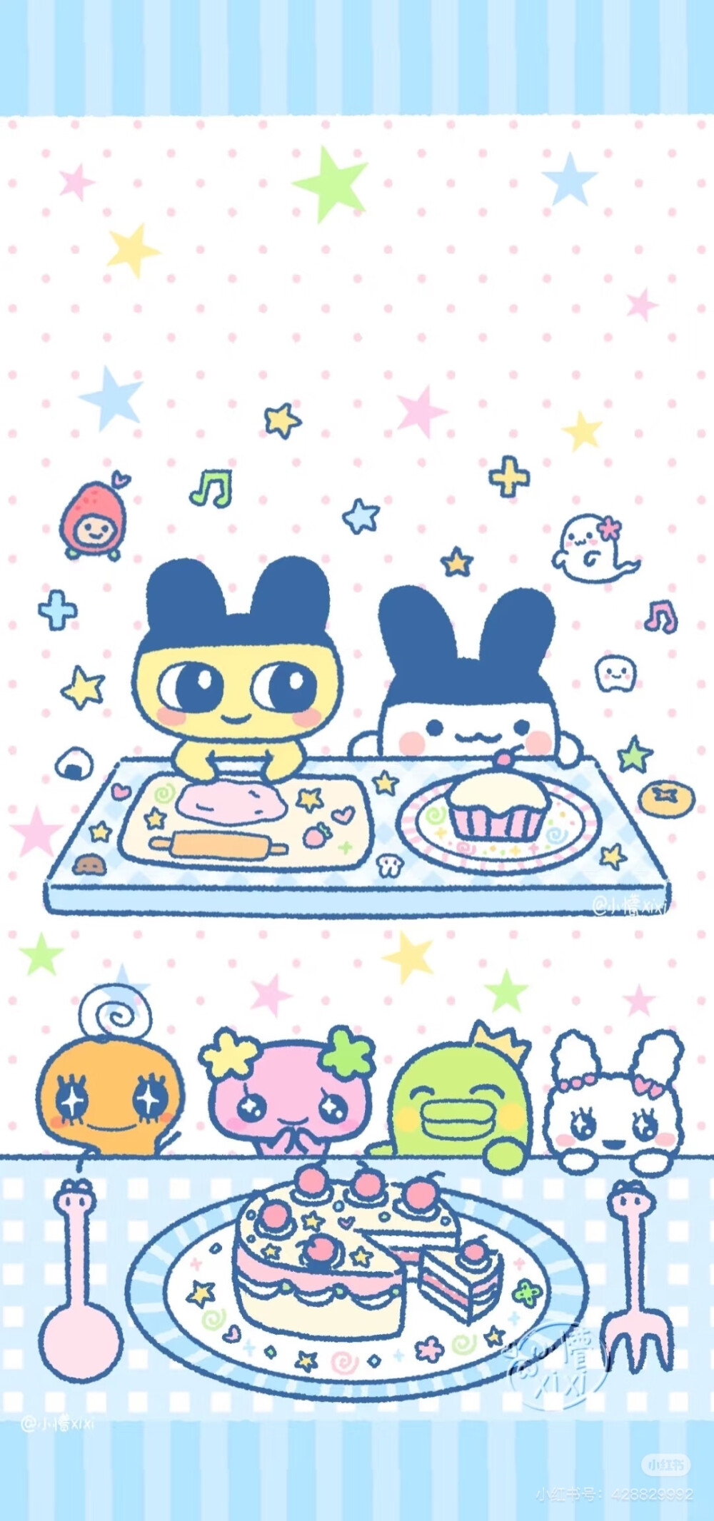iphone拓麻歌子可爱锁屏壁纸 丨手机壁纸丨卡通壁纸丨套图壁纸壁纸丨套图丨少女心壁纸|ins