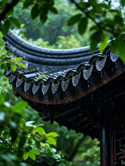 误入溪亭，见竹隐亭，灯影摇曳～