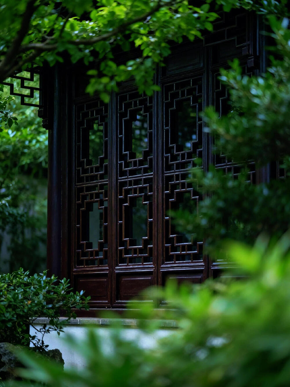 误入溪亭，见竹隐亭，灯影摇曳～