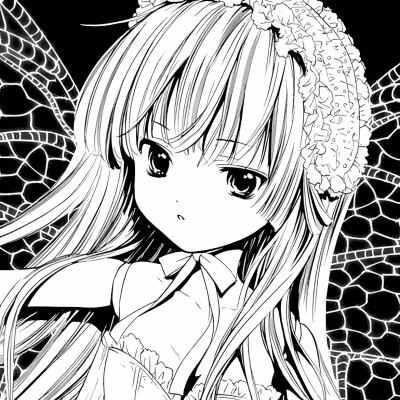 黑白漫画/女生头像