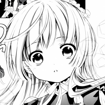黑白漫画/女生头像