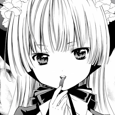 黑白漫画/女生头像