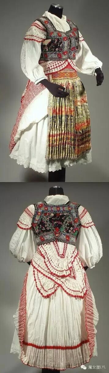 Complete Woman's Slovak Folk Costume from Tisovnik, Slovakia