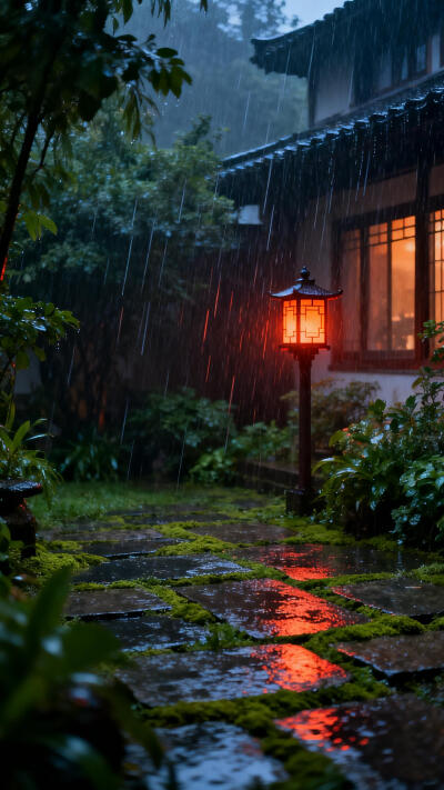 夜雨孤灯