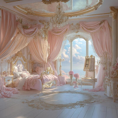 场景素材 粉色房间