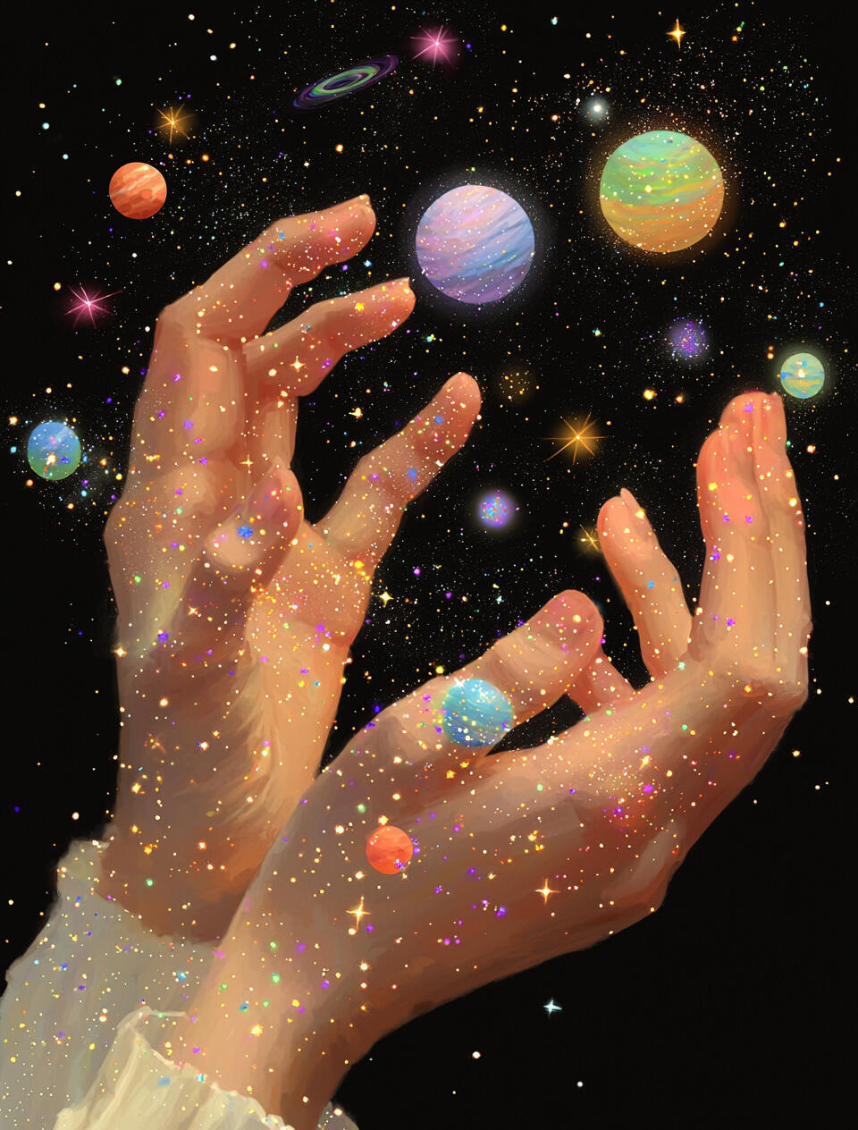 手里的宇宙星球