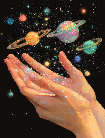 手里的宇宙星球