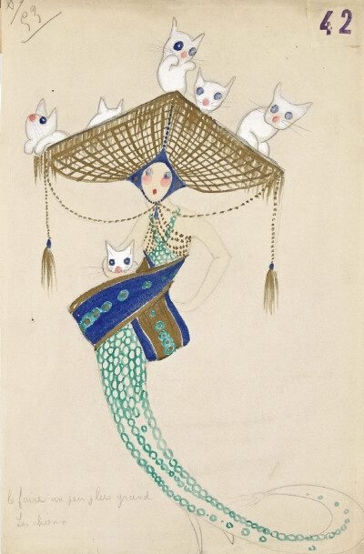 法国插画艺术家Charles Gesmar的插画作品以装饰艺术风格为主，线条流畅，色彩鲜艳，描绘优雅自信的时尚女郎。他擅长细腻的细节处理，动态的构图和舞台化的视觉效果，展现出20世纪20年代的摩登与奢华。Charles Gesmar…