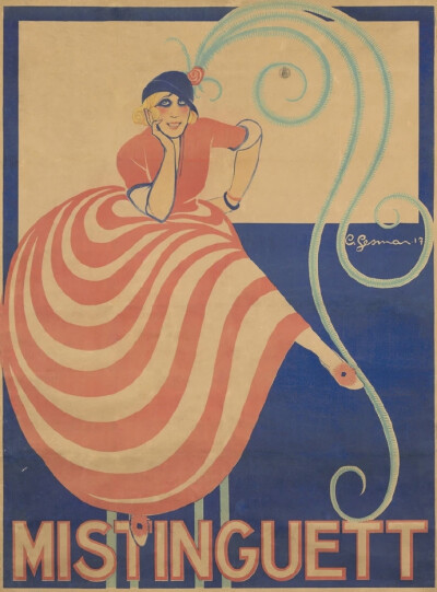 法国插画艺术家Charles Gesmar的插画作品以装饰艺术风格为主，线条流畅，色彩鲜艳，描绘优雅自信的时尚女郎。他擅长细腻的细节处理，动态的构图和舞台化的视觉效果，展现出20世纪20年代的摩登与奢华。Charles Gesmar…