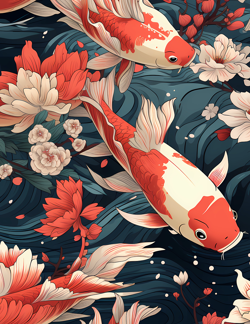 壁纸/锦鲤/年年有余