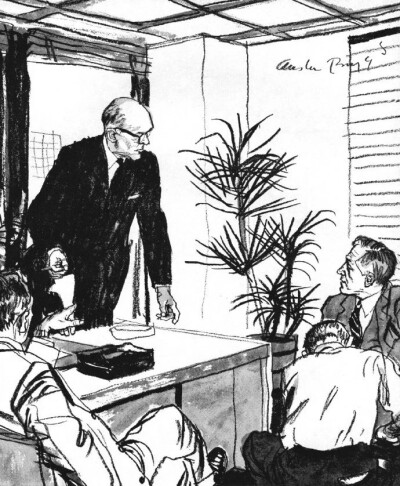 美国插画艺术家 Austin Briggs (1908 – 1973) 的插画风格以线条清晰、轮廓分明、构图简洁而著称。他的作品通常使用黑色或深灰色的粗线描绘人物、物体和场景，同时强调光影的对比，创造出强烈的视觉效果。他的画面构…