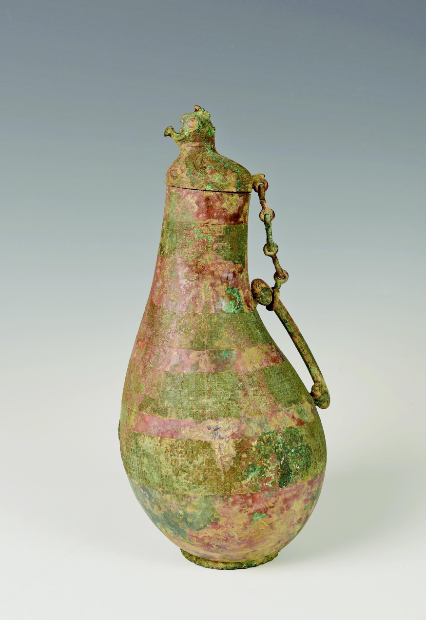 春秋 蟠虺纹鸟盖匏壶运城博物馆藏