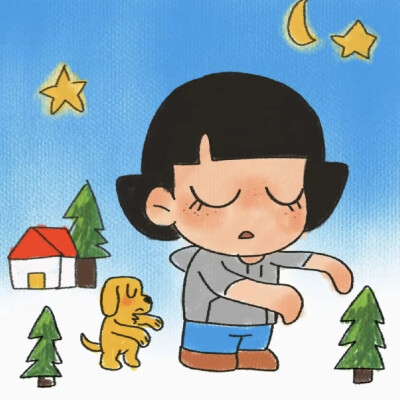 情侣头像可爱手绘动漫卡通