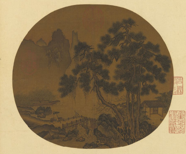 ▲《松溪游骑图》南宋  佚名  台北故宫博物院藏