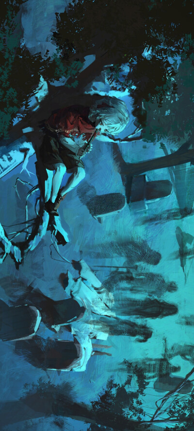 插画壁纸-重返未来1999-长夜鸣笛-野树莓