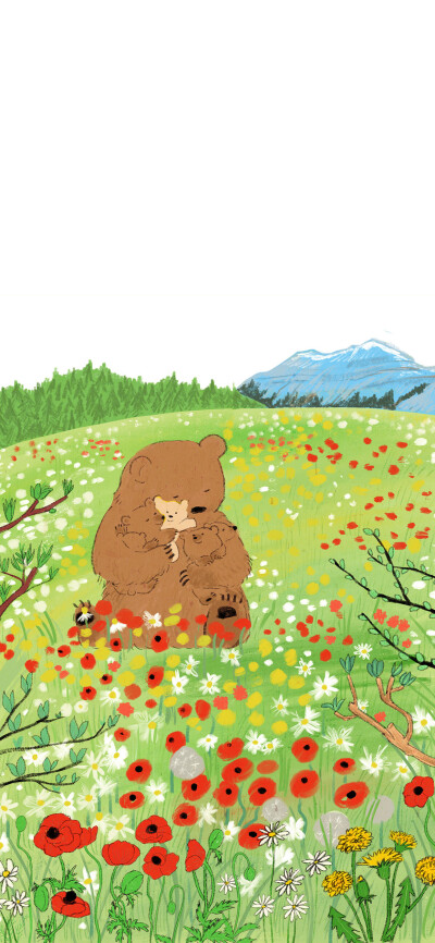 手绘 风景 壁纸背景 