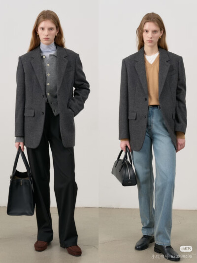 西装牛仔裤乐福鞋