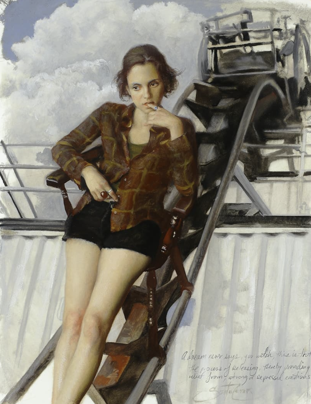 塞萨尔·桑托斯是一位古巴裔美国画家，他将古典与现代融合为一体的当代具象写实大师，其自创风格“Syncretism”（意为“融合”）堪称其艺术核心。