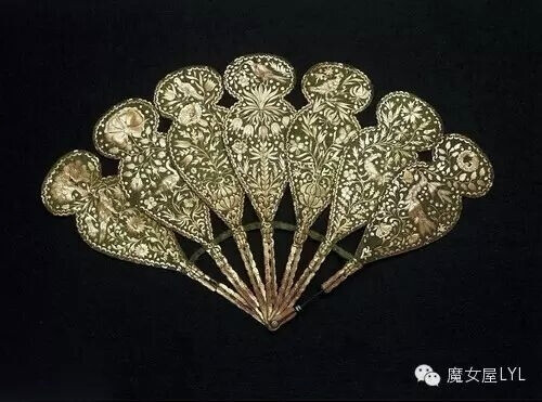 Very rare fan of the 17 th century-leghorn 1620 Straw and feathers