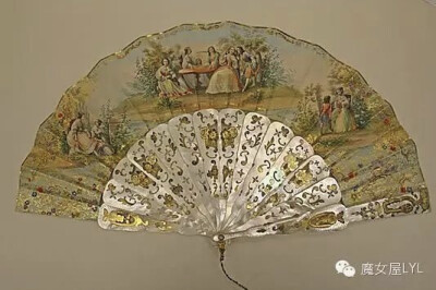 Shell, Paper, Silk, Metal French c. 1850-1875