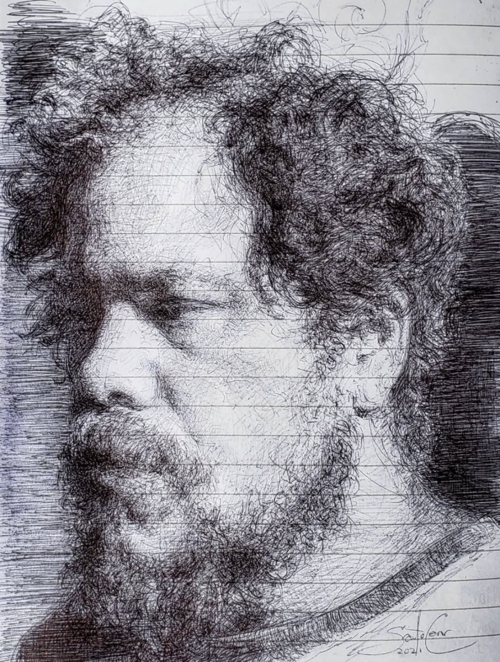 塞萨尔·桑托斯是一位古巴裔美国画家，他将古典与现代融合为一体的当代具象写实大师，其自创风格“Syncretism”（意为“融合”）堪称其艺术核心。