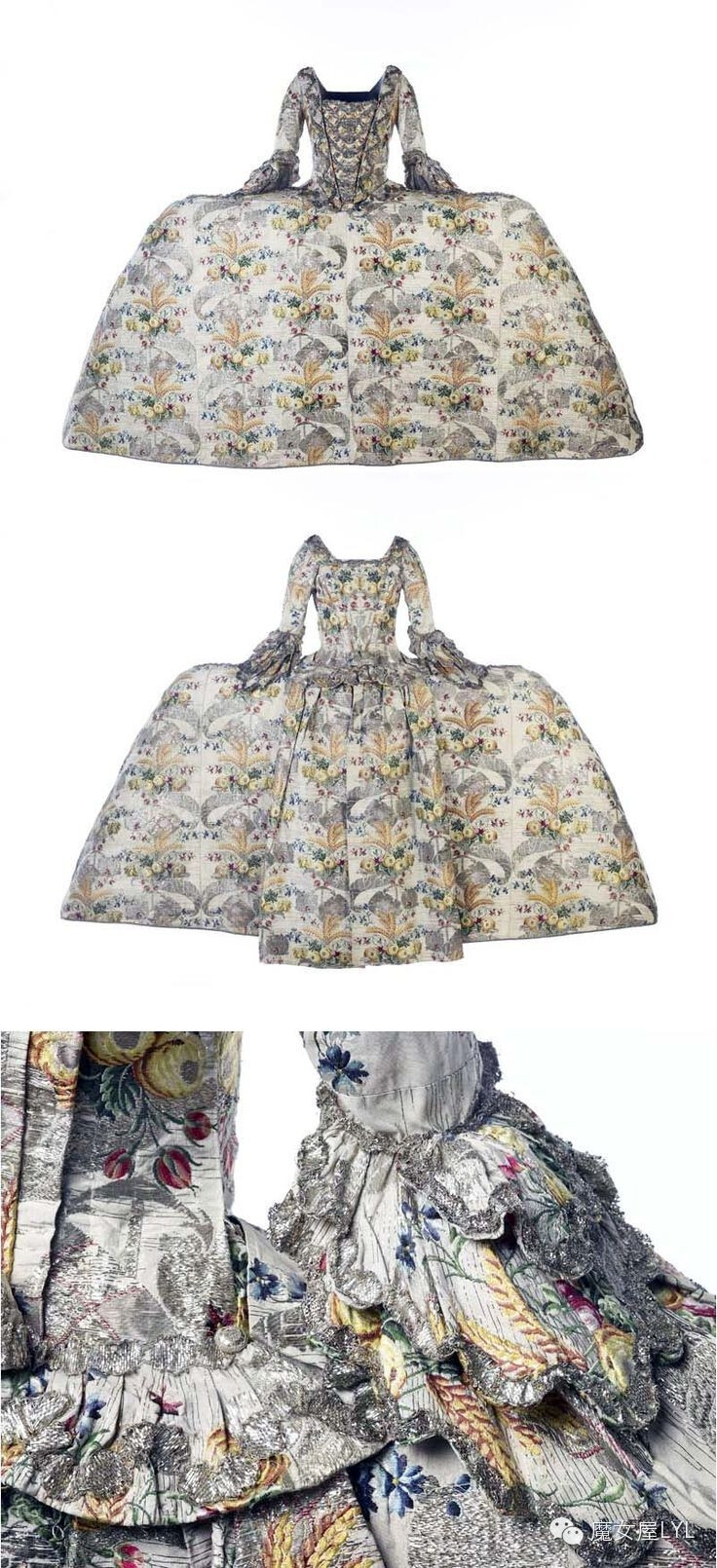 Court mantua of Anne Fanshaw ca. 1751 From the Museum of London...