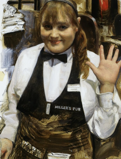 塞萨尔·桑托斯是一位古巴裔美国画家，他将古典与现代融合为一体的当代具象写实大师，其自创风格“Syncretism”（意为“融合”）堪称其艺术核心。