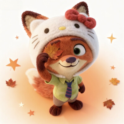 疯狂动物城情侣头像可爱手绘动漫