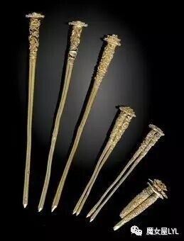 宋朝金质的发簪，钗