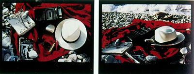 夏娃·索纳曼（Eve Sonneman）
《视像／音响：致麦可．郭德堡，希腊萨摩斯》
（Sight/sound: For Mike Goldberg, Samos, Greece）
1977年，彩色照片，20.2cmx51.7cm
纽约现代美术馆
