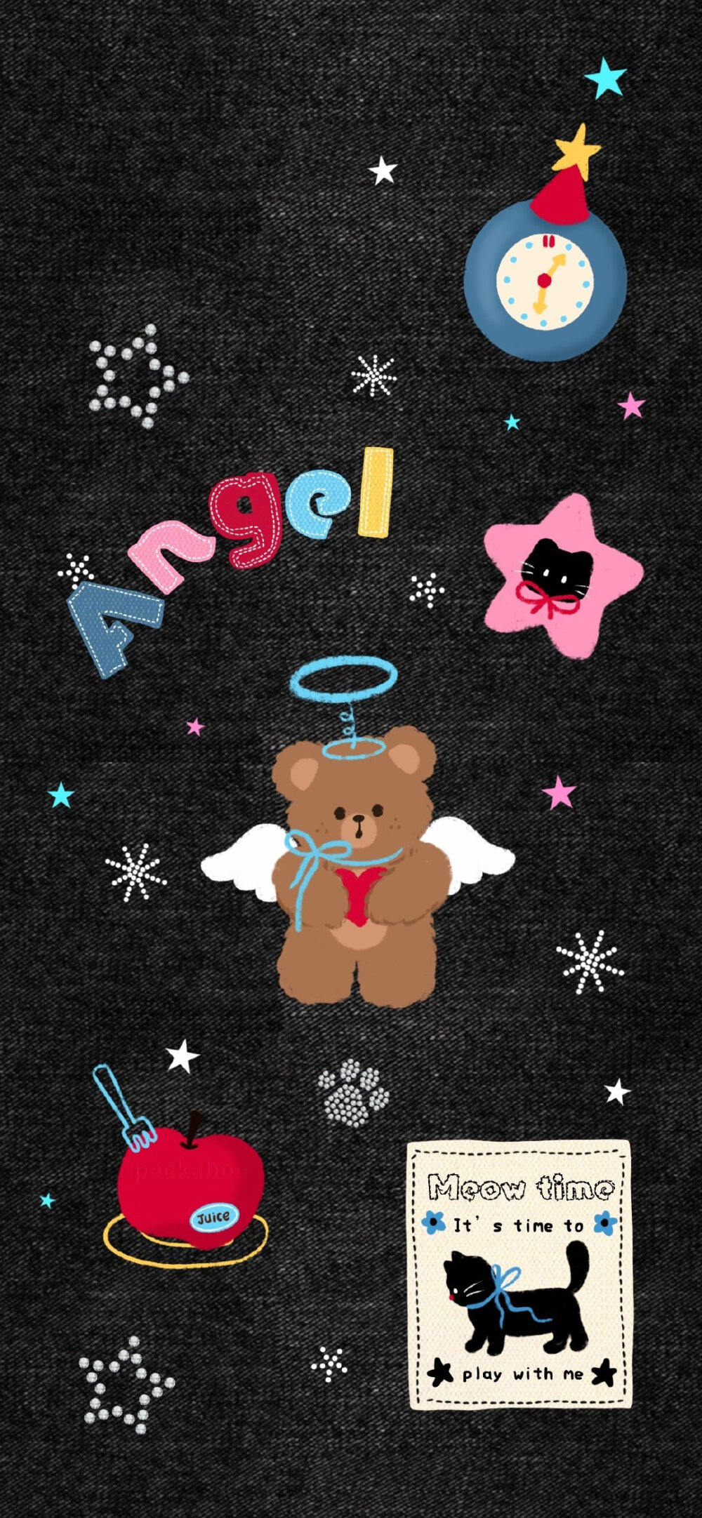 复古牛仔系列配套壁纸