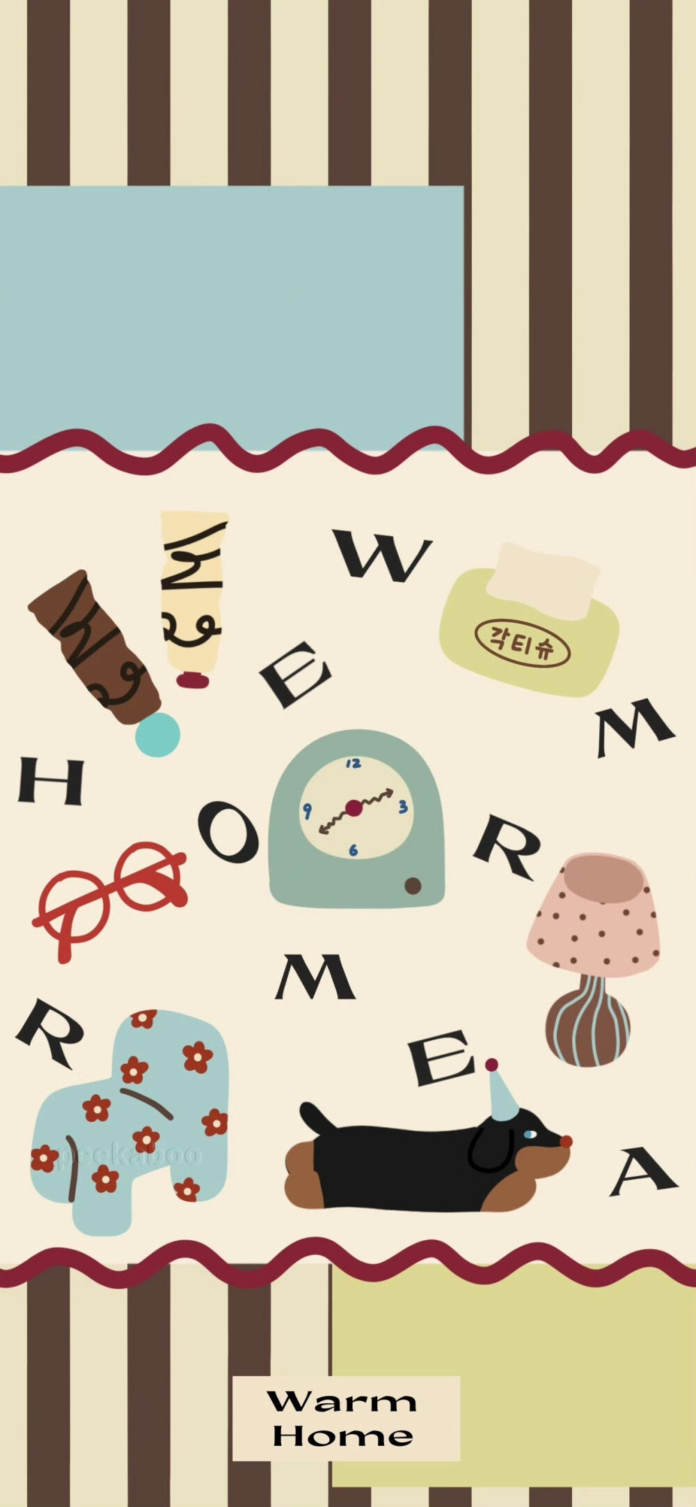 复古可爱壁纸锁屏
画师：Peekaboo美式复古
#插画壁纸#