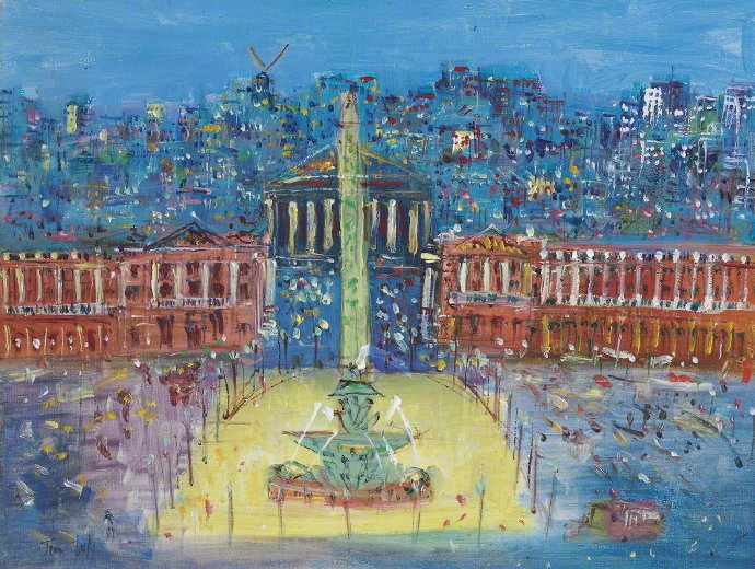 流光溢彩的巴黎。作者：Jean Dufy ​