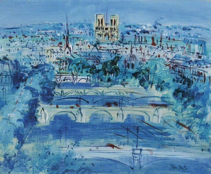 流光溢彩的巴黎。作者：Jean Dufy ​