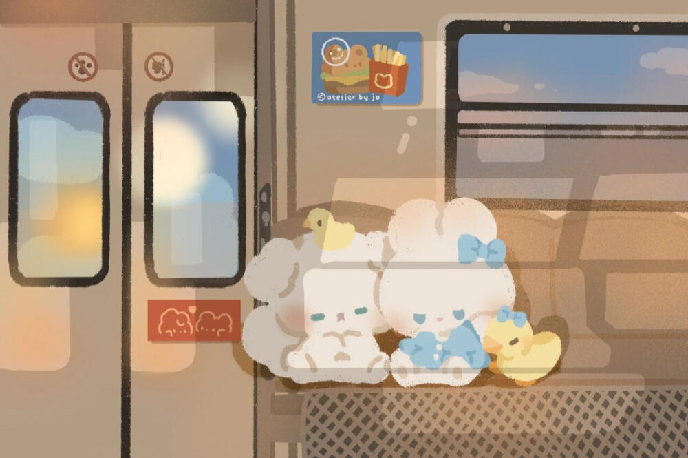 可爱小动物可爱插画
原画师ins：illusbyjo