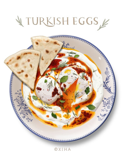 美食插画，治愈
ins：XIHA
