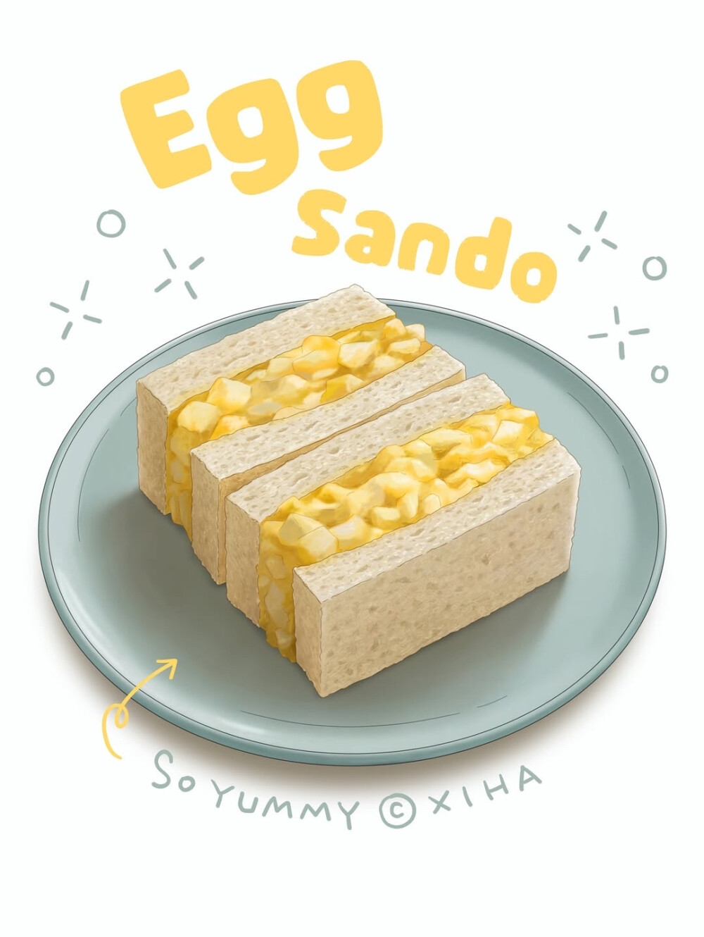 美食插画，治愈
ins：XIHA
