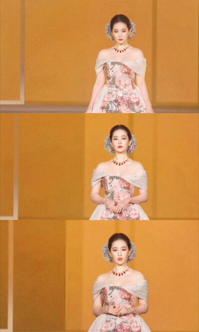 刘亦菲出席2025 VOGUE时尚之力二十周年盛会造型图集，Elie Saab 2025秋冬系列高定礼服搭配Bvlgari宝格丽高级珠宝2025.10.23