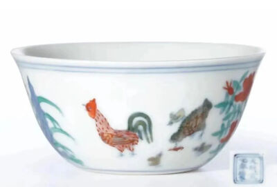 明朝成化斗彩鸡缸杯