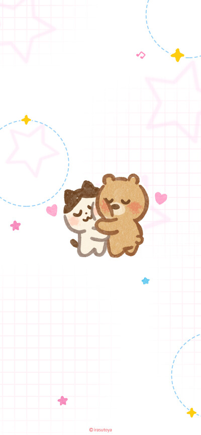 插画小人锁屏壁纸