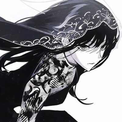 黑白动漫女头